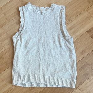 J.Crew Cream Knit Sleeveless Top